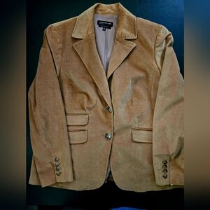 NWT - Jones New York Tan Stretch Corduroy Blazer - Size 14W